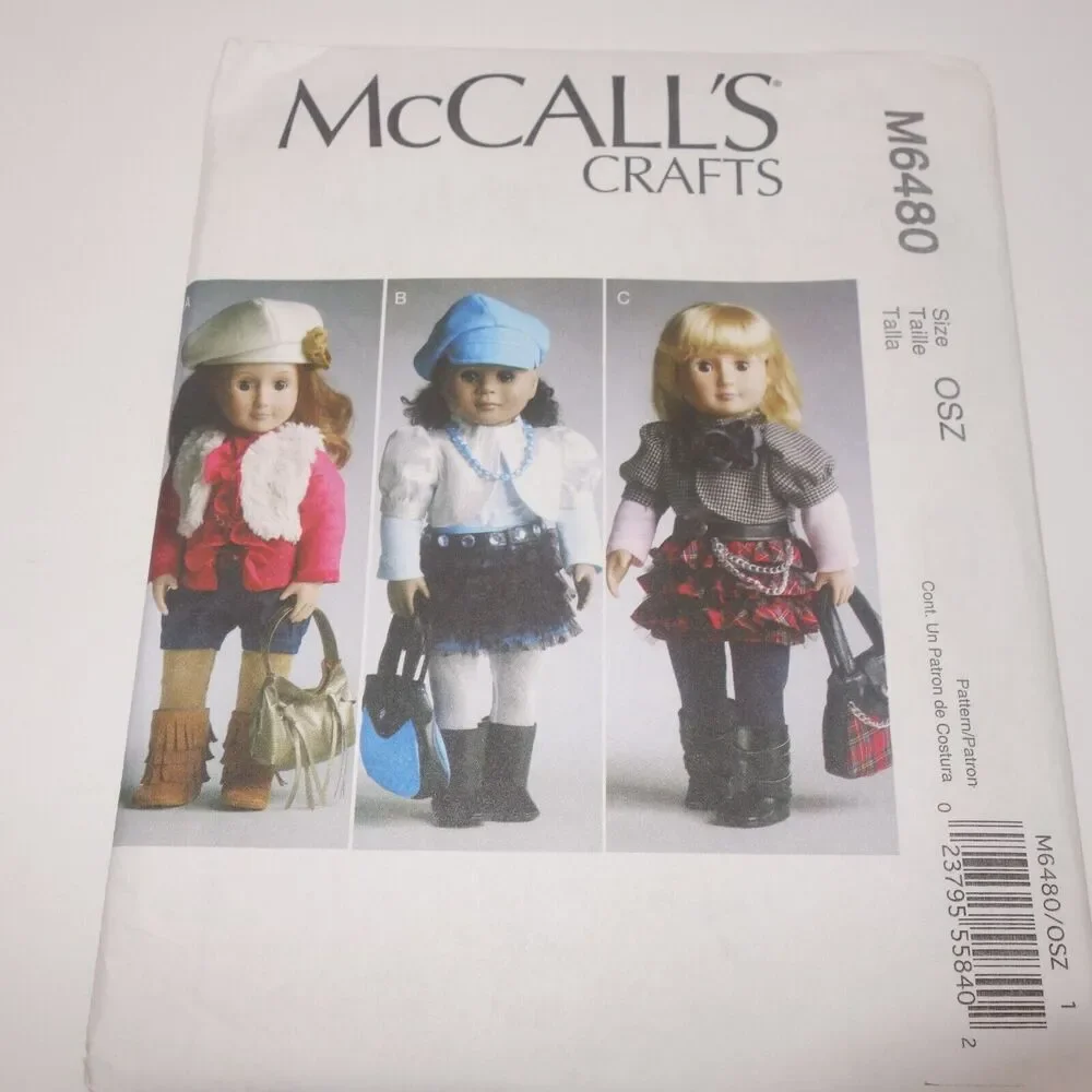 NEW McCall's M6480 Doll Clothes Pattern 18